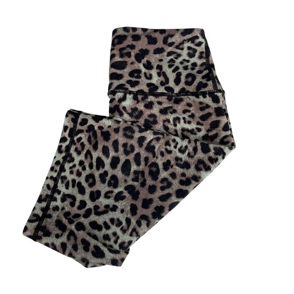 Spiritual Gangster Cheetah Workout Biker‎ Shorts Hi-Waist Pull On Brown Women 32 - Picture 3 of 8